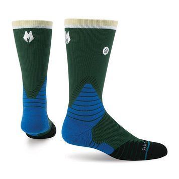 Носки STANCE NBA Milwaukee Bucks Logo Crew Basketball Socks M559C5LCBK-GRN фото