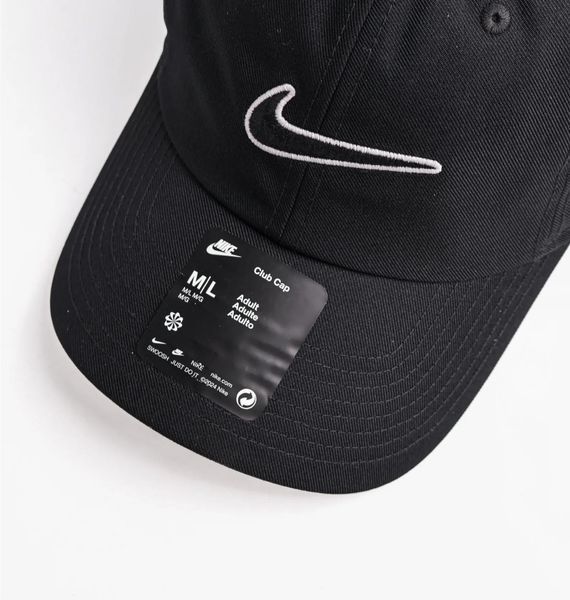 Кепка унісекс Nike Club Cap U Cb Swsh Black FB5369-010 L/XL FB5369-010 фото
